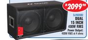 Dixon Bass Bin Speakers Dual 15 Inch 400W RMS DJ15DBB2