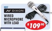 Dixon Wired Microphone With Lead K637