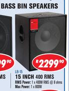 Dixon Bass Bin Speakers 15 Inch 400 RMS LB-15