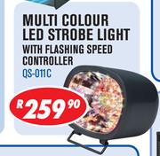 Multi colour LED Strobe Light With Flashing Speed Controller QS-011C