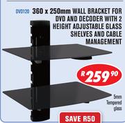 Wall Bracket For DVD and Decoder-360 x 250 DVD120