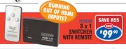 Dixon HDMI 1.3b Switcher 3 x 1 With Remote PET301SR