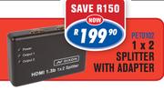 Dixon HDMI 1.3b 1 x 2 Splitter With Adapter PET0102