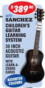 Sanchez Children's Guitar Learning System 30" Acoustic Guitar With Learn A Chord Cards ACP31