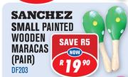 Sanchez Small Painted Wooden Maracas(Pair) DF203