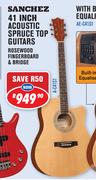 Sanchez 41 Inch Acoustic Spruce Top Guitars A-C41S1 