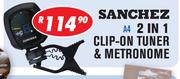 Sanchez 2 In 1 Clip On Tuner & Metronome A4
