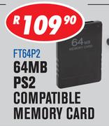 64MB PS2 Compatible Memory Card FT64P2