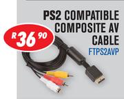 PS2 Compatible Composite AV Cable FTPS2AVP