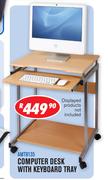 Computer Desk with Keyboard Tray AMT8135