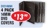 4 Pack 14mm DVD Covers DVD14MM4