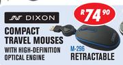 Dixon Compact Retractable Mouse with High Definition Optical Engine M-296