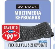 Dixon Flexible Full Size Keyboard BRK8000