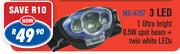 Clear Vision 3 LED Headlight MX-H707