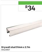 Drywall Stud 51mm x 2.7m