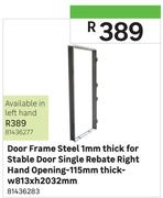 Door Frame Steel 1mm Thick (Left Hand Opening)-813x2032mm
