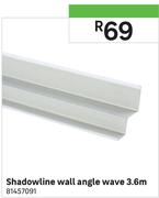 Shadowline Wall Angle Wave 3.6m