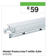 Master Frame Cross T White 0.6m