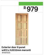 Meranti 8 Panel Exterior Door-W813 x h2032mm