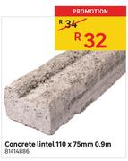 Concrete Lintel-110 x 75mm x 0.9m