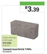 Cement Maxi Brick 7 MPA (Direct Delivery 6120 Load)