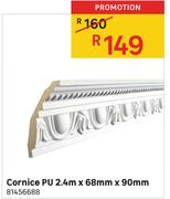 Cornice PU-2.4m x 68mm x 90mm