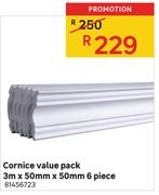 Cornice Value Pack-3m x 50mm x 50mm 6 Piece