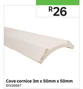 Cove Cornice-3m x 50mm x 50mm