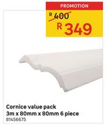 Cornice Value Pack-3m x 80mm x 80mm 6 Piece