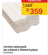 Cornice Value Pack-2m x 95mm x 100mm 6 Piece