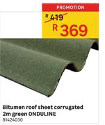 ONDULINE Bitumen Roof Sheet Corrugated 2m (Green) 