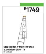 Gravity Step Ladder A-Frame 10 Step (Aluminium) 