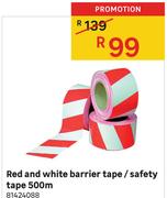 Red And White Barrier Tape/Safety Tape-500m