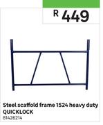 QUICKLOCK Steel Scaffold Frame 1524 (Heavy Duty) 
