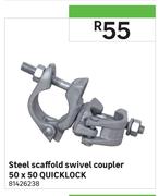 Quicklock Steel Scaffold Swivel Coupler 50 x 50 