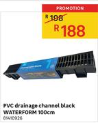 Waterform PVC Drainage Channel (Black) 100cm