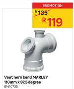 Marley Vent Horn Bend 110mm x 87.5 Degree