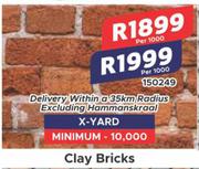 Clay Bricks 150249-Per 1000 