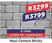 Maxi Cement Bricks 190463/4-Per 1000 