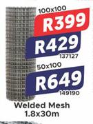 Welded Mesh 137127 100 x 100-1.8 x 30m 
