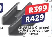 Steel Lip Channel 147760-75 x 50 x 20 x 2-6m 