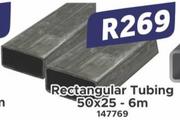 Rectangular Tubing 50x25 (147769)- 6m 