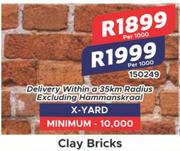 Clay Bricks 150249- Per 1000