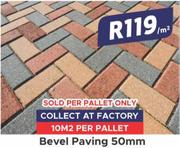 Bevel Paving 50mm- Per Sq Mtr