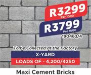 Maxi Cement Bricks 190463/4- Per 1000