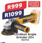 Ingco Cordless Angle Grinder 20v 162704