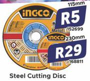 Ingco Steel Cutting Disc 115mm 152699