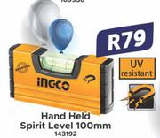Ingco Hand Held Spirit Level 100mm 143192