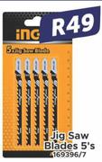 Ingco Jig Saw Blades (5's Pack) 169396/7