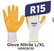 Ingco Glove Nitrile L/XL 169929/30
